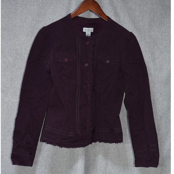 Sitwell Deep Plum Victorian-Inspired Cotton Jacket – Size 4 - Picture 1 of 4